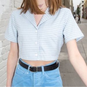 Brandy Melville John Galt Vivian Plaid Crop Top